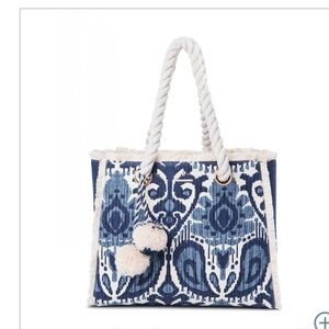 Spartina 449 Blue and White Tote Bag